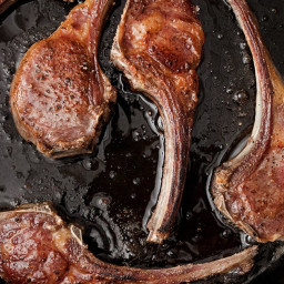 Pan-Fried Lamb Chops with Rosemary and Garlic recipe | Epicurious.com
