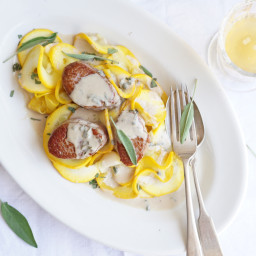 Pan-Fried Pork Medallions with Sage and Cream