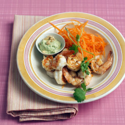 Pan-Fried Shrimp with Green Curry Cashew Sauce