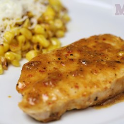 Pan-grilled Pork Chops with Mexico City & coriander glaze