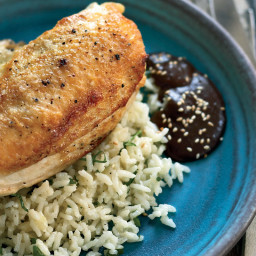 Pan-Roasted Chicken Breasts with Mole Negro