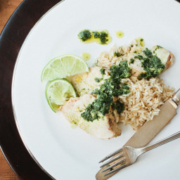 Pan-Roasted Chicken with Cilantro-Lime Salsa Verde