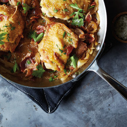 Pan-Roasted Chicken with Maple Bacon Sauce