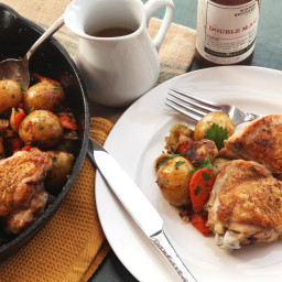 Pan-Roasted Chicken With Vegetables and Dijon Jus Recipe