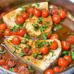 Pan Roasted Swordfish with Cherry Tomatoes