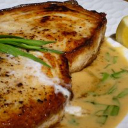 Pan-Roasted Swordfish with Tarragon-Mustard Sauce