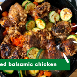 Pan Seared Balsamic Chicken and Vegetables