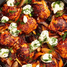 Pan-Seared Chicken With Harissa, Dates and Citrus