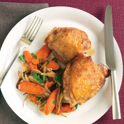 Pan-Seared Chicken with Shallot and Carrots
