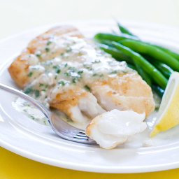 Pan-Seared Cod with Herb Butter Sauce