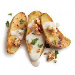 Pan-Seared Potatoes with Blue Cheese and Walnuts