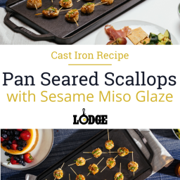 Pan-Seared Scallops with Sesame Miso Glaze | Lodge Cast Iron