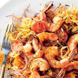Pan-Seared Shrimp with Rosemary Spaghetti Squash