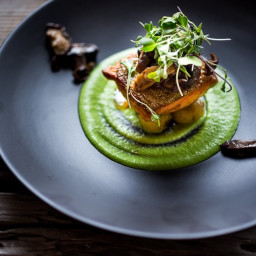 Pan-Seared Steelhead Trout with Spring Pea Sauce