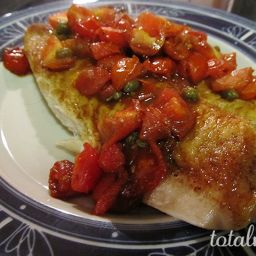 Pan-Seared Tilapia with Balsamic-Cherry Tomato Quick Sauce