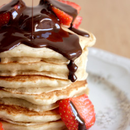 Pancakes básicos con chocolate