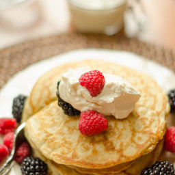 Pancakes with Homemade Whipped Cream
