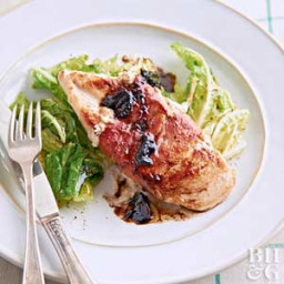 Pancetta-Wrapped Chicken with Glazed Date Sauce