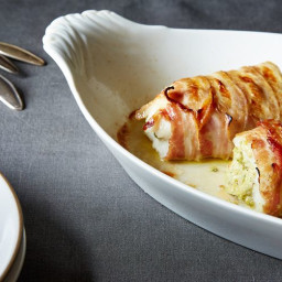 Pancetta-Wrapped Roasted Cod with Artichoke Pesto
