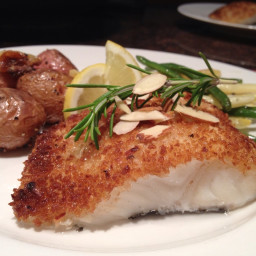 Panko and Almond Crusted Halibut
