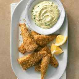 Panko-Crusted Fish Sticks with Dipping Sauce