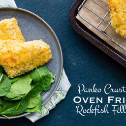 Panko Crusted Oven Fried Rockfish Fillets