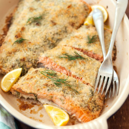 Panko-Crusted Salmon with Dill and Lemon