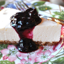 Panna Cotta Cheese Cake with Blueberry Sauce