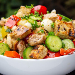 Panzanella Salad Recipe with Grilled Chicken