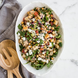 Panzanella Salad with Chickpeas and Feta