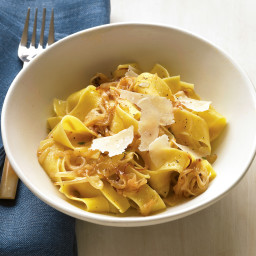 Pappardelle with Caramelized Onions and Parmesan