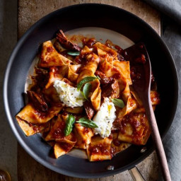 Pappardelle with Pork Rag and #249; and Burrata