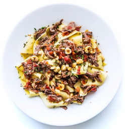 Pappardelle with Pork Sugo and Hazelnuts