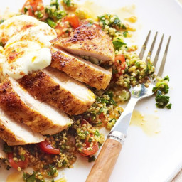 Paprika chicken with quinoa tabbouleh