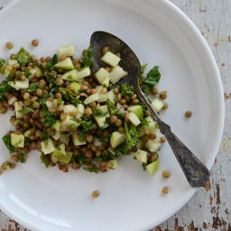 Pardina Lentil, Green Apple + Kale Salad