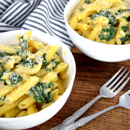 Parmesan and Spinach Penne Pasta