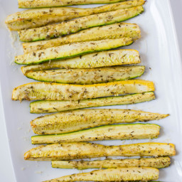 Parmesan Baked Squash And Zucchini Spears