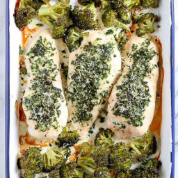 Parmesan Crusted Chicken and Broccoli 