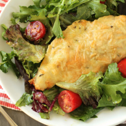 Parmesan-Crusted Chicken With Arugula Salad