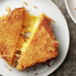 Parmesan-Crusted Grilled Cheese Sandwiches with Caramelized Onions