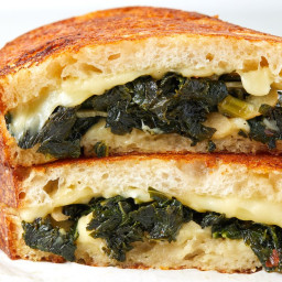 Parmesan Crusted Kale Grilled Cheese