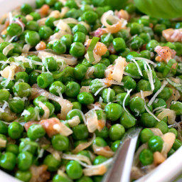 Parmesan Peas with Pancetta and Shallots
