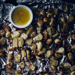 Parmesan Roasted Radishes and Turnips with Butter