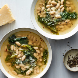 Parmesan White Bean Soup With Hearty Greens
