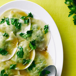 Parsley Ravioli with Brown Butter Sauce