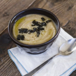Parsnip and Pear Soup With Fried Sage