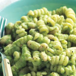 Pasta and White Beans with Broccoli Pesto