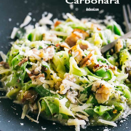 Pasta Carbonara with Zucchini Noodles Recipe
