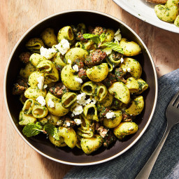 Pasta Dinners Go Greek with Kale & Mint Pesto