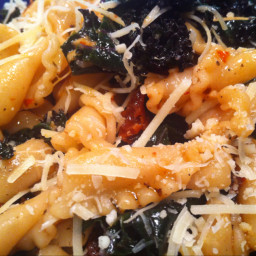 Pasta- Kale, Bacon, and Sun-Dried Tomatoes